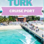 The breathtaking aerial view of Grand Turk Cruise Port reveals its picturesque visitors enjoying the vibrant, turquoise waters below.