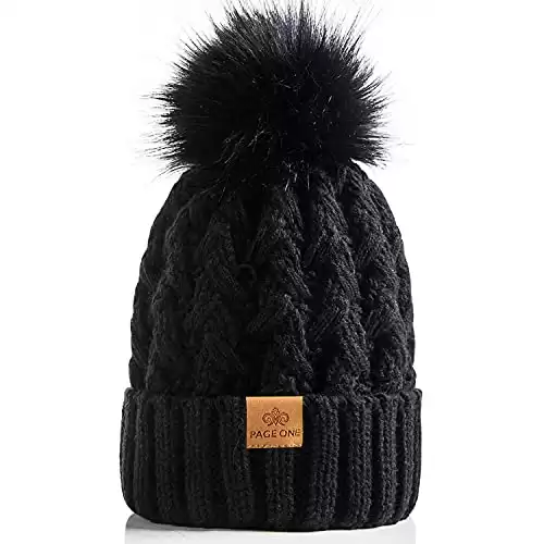 Womens Winter Ribbed Beanie