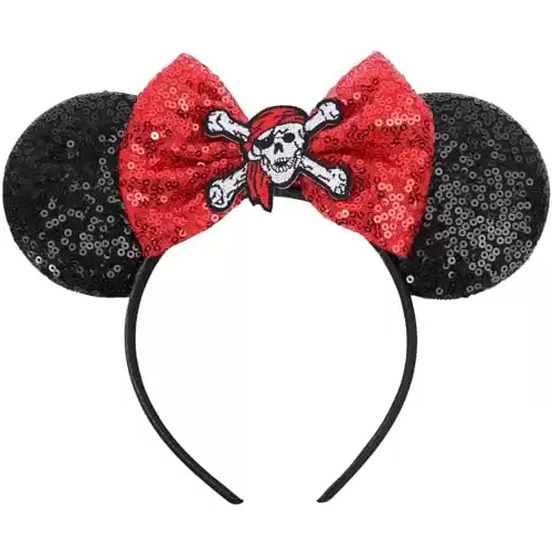 Pirate Themed Headband with Bow Ears