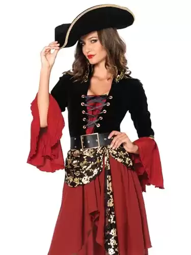 Women's 2 Pc Cruel Seas Pirate Captain Dress