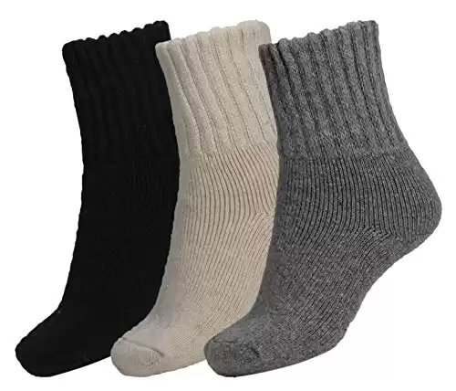 Women Winter Solid Socks Thick Warm Wool Socks