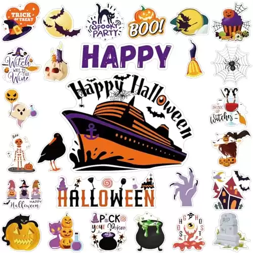 27 Pcs Halloween Cruise Door Magnets Decorations