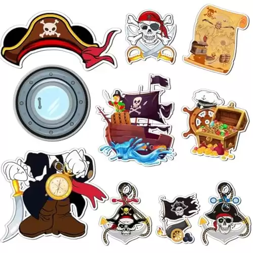 10 Pcss Pirate Cruise Door Magnetr