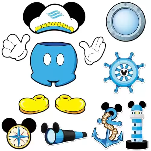 12 Pcs Captain Mouse Cruise Door Decorations