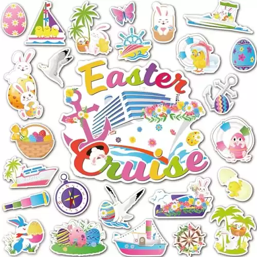 26pcs Easter Cruise Door Magnetic Decorations